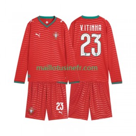 Maillot de Foot Portugal Vitinha 23 World Cup Domicile 2026 Manches Longues - Enfant